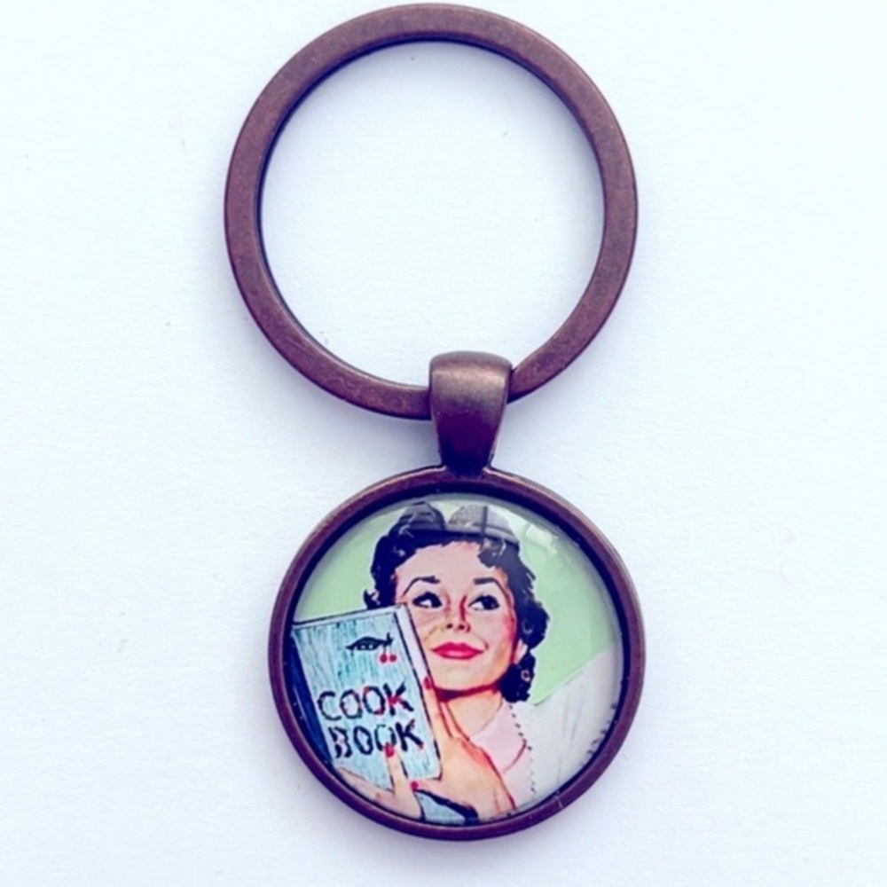 Handmade Pinup Lady Keychain, Retro, Handmade, NWT